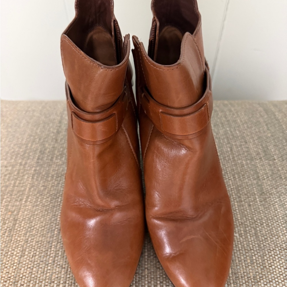 Tory Burch Tan Leather Ankle Booties